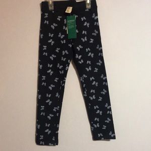 H&M Navy Blue Glitter Butterfly Girls Leggings